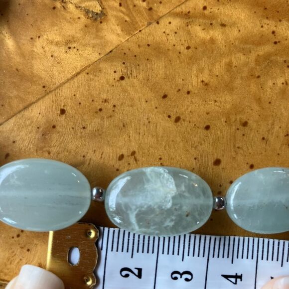 Natural Aquamarine Sterling Silver Necklace - Picture 8 of 9